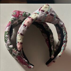 Brianna cannon Floral brocade and patchwork Headband 2 set